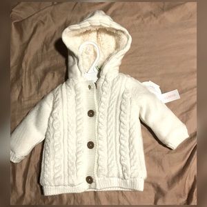 NWT Koala Bear Lined Sweater 0-3 Months